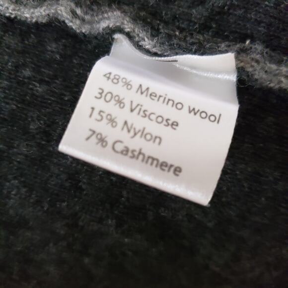 Bendetta B Wool Cashmere Open Duster Sweater Jacket Grey Charcoal Size Medium - Picture 6 of 6